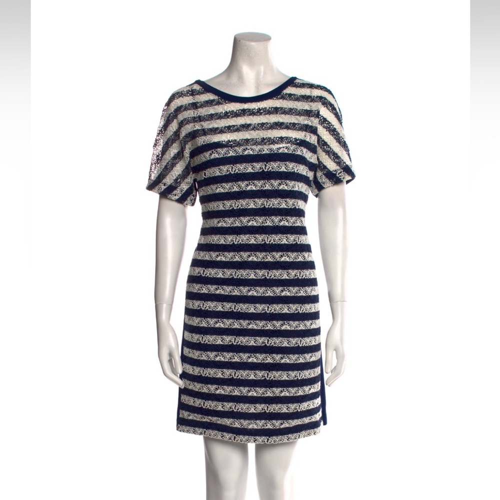Louis Vuitton Striped Crochet Shift Dress (FR38 – Fits XS/S, US 2-4)
